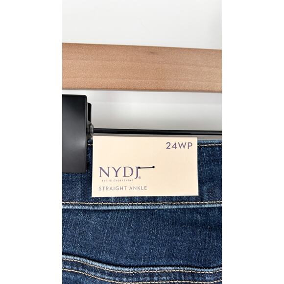 NYDJ Marilyn Ankle Embroidered Denim Jeans Lotus Gardens Womens 24W Petite New - Picture 10 of 15
